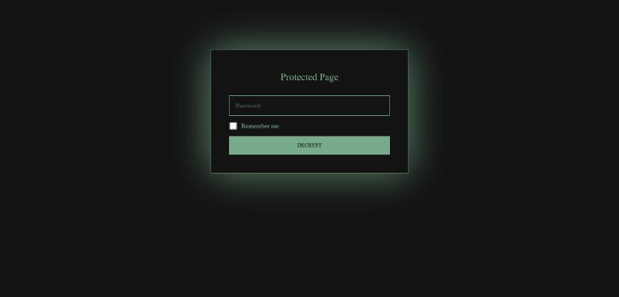 A screencap of a password protected page.